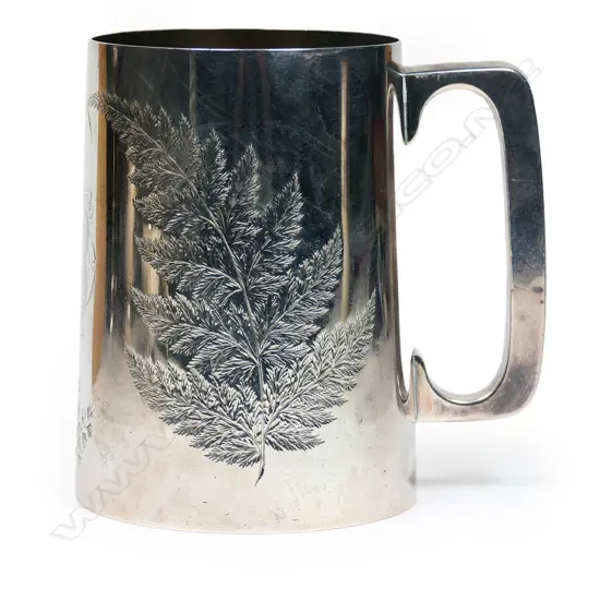 B. Petersen & Co. (Christchurch) large silver mug,